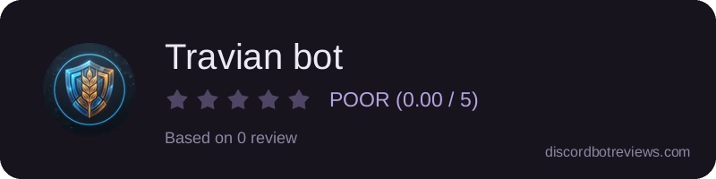 Rating widget preview for Travian bot