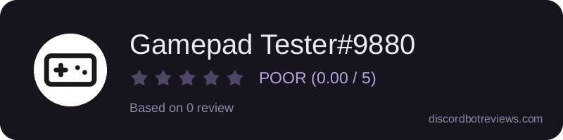 Rating widget preview for Gamepad Tester#9880