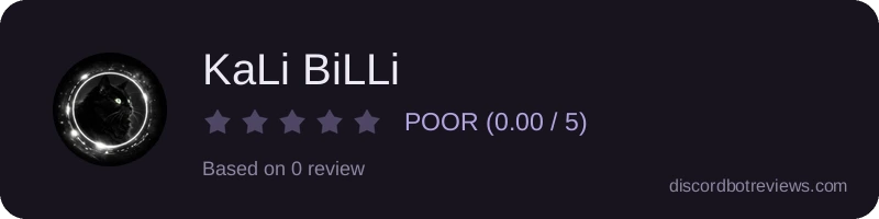 Rating widget preview for KaLi BiLLi