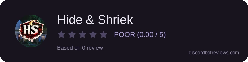 Rating widget preview for Hide & Shriek