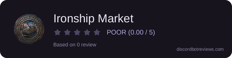 Rating widget preview for Ironship Market