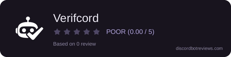 Rating widget preview for Verifcord