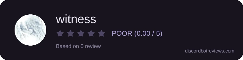 Rating widget preview for witness