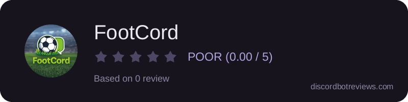 Rating widget preview for FootCord