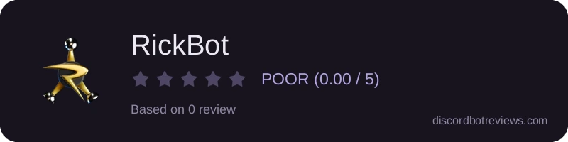 Rating widget preview for RickBot