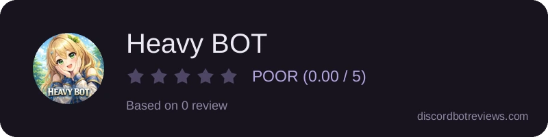 Rating widget preview for Heavy BOT
