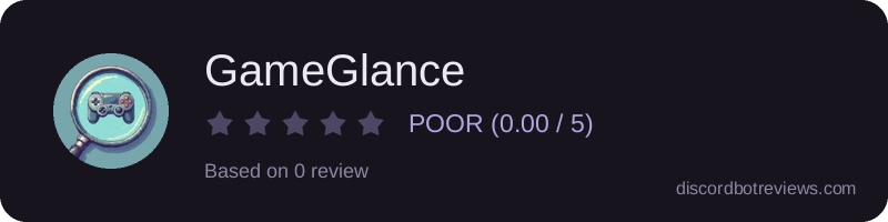 Rating widget preview for GameGlance