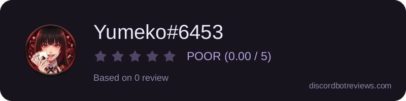 Rating widget preview for Yumeko#6453