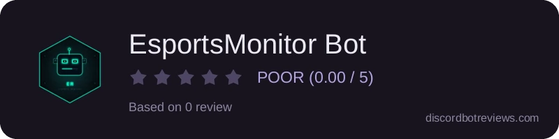 Rating widget preview for EsportsMonitor Bot