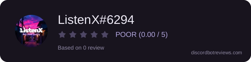 Rating widget preview for ListenX#6294
