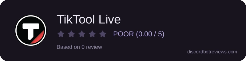 Rating widget preview for TikTool Live
