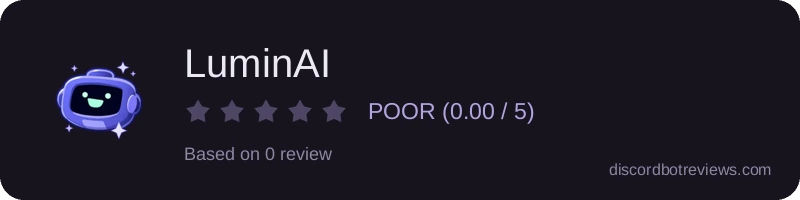 Rating widget preview for LuminAI