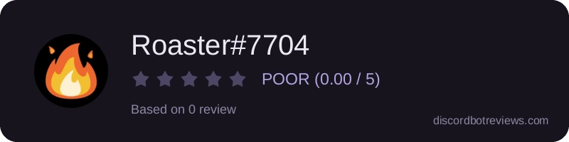 Rating widget preview for Roaster#7704