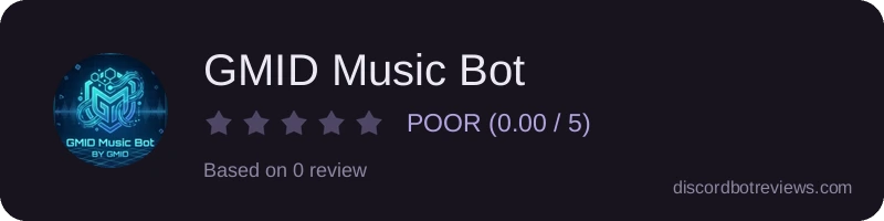Rating widget preview for GMID Music Bot