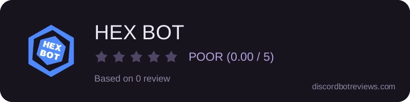 Rating widget preview for HEX BOT