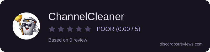Rating banner for ChannelCleaner