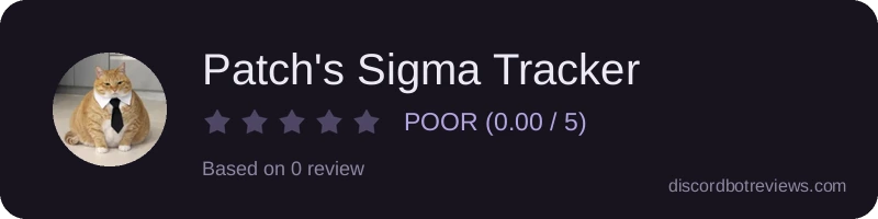 Rating widget preview for Patch's Sigma Tracker