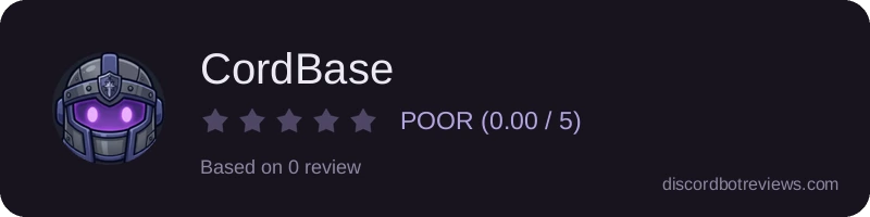 Rating widget preview for CordBase