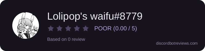 Rating widget preview for Lolipop's waifu#8779
