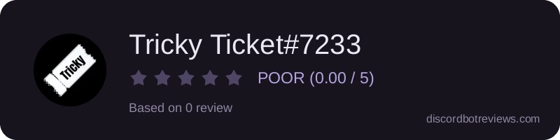 Rating banner for Tricky Ticket#7233