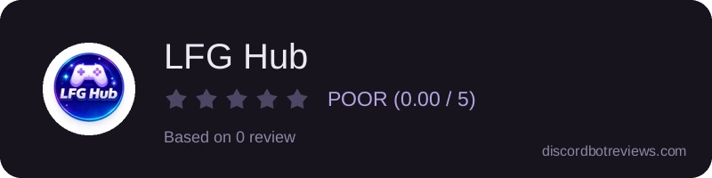 Rating widget preview for LFG Hub