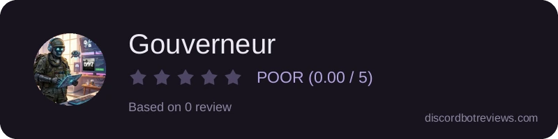 Rating widget preview for Gouverneur