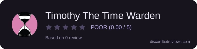 Rating widget preview for Timothy The Time Warden