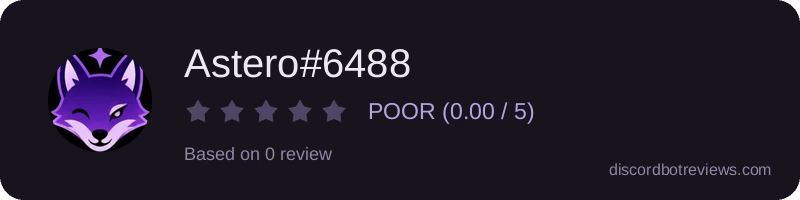 Rating widget preview for Astero#6488