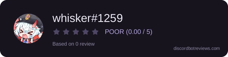 Rating widget preview for whisker#1259