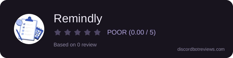 Rating widget preview for Remindly