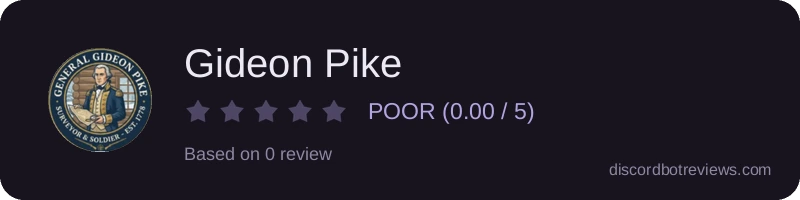 Rating widget preview for Gideon Pike