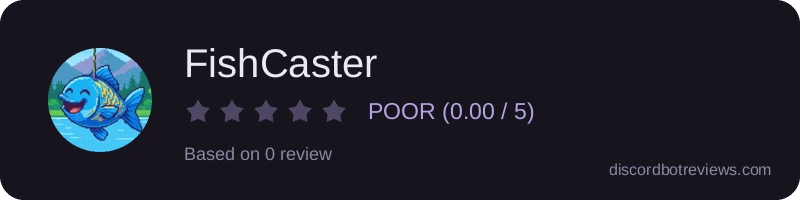 Rating widget preview for FishCaster