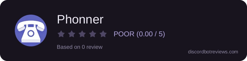 Rating widget preview for Phonner