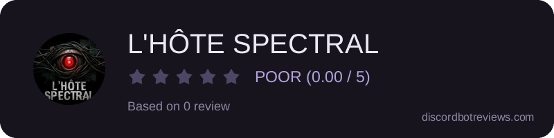 Rating widget preview for L'HÔTE SPECTRAL