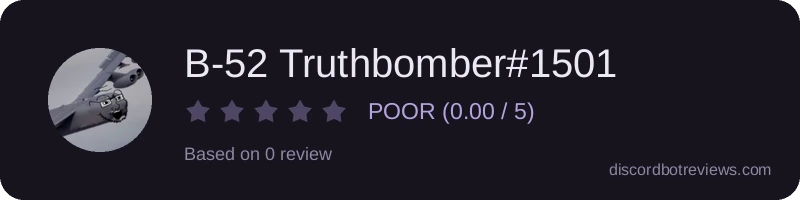 Rating banner for B-52 Truthbomber#1501