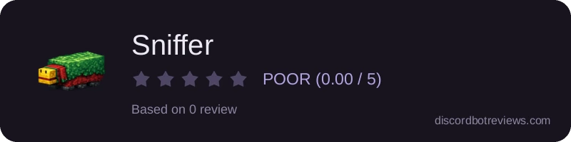 Rating widget preview for Sniffer