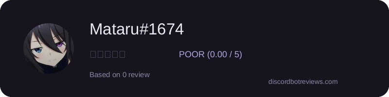 Rating banner for Mataru#1674