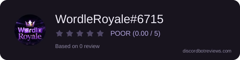Rating widget preview for WordleRoyale#6715