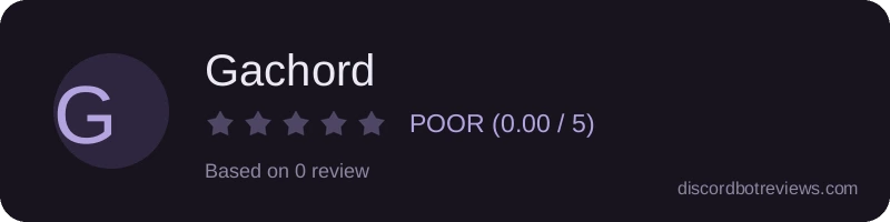 Rating widget preview for Gachord
