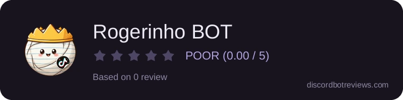 Rating widget preview for Rogerinho BOT