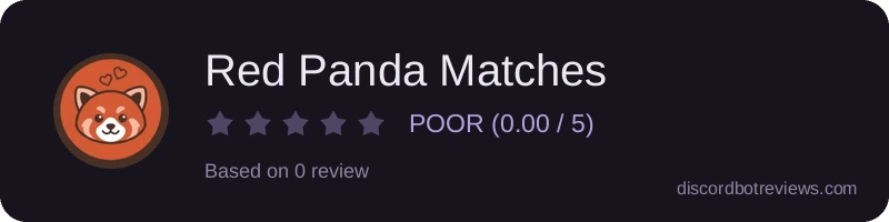 Rating widget preview for Red Panda Matches