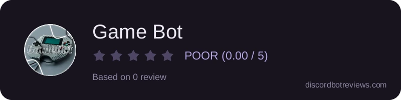 Rating widget preview for Game Bot