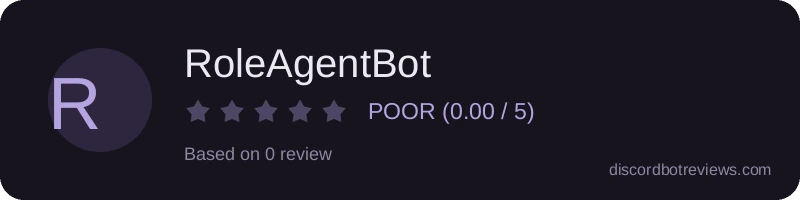 Rating banner for RoleAgentBot
