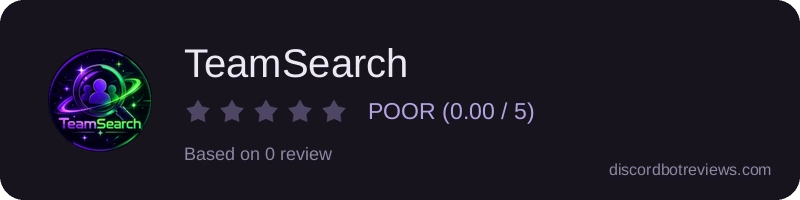 Rating widget preview for TeamSearch
