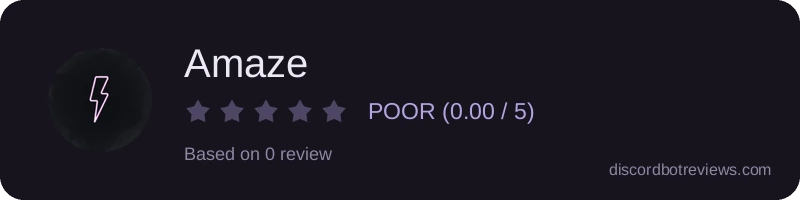 Rating banner for Amaze