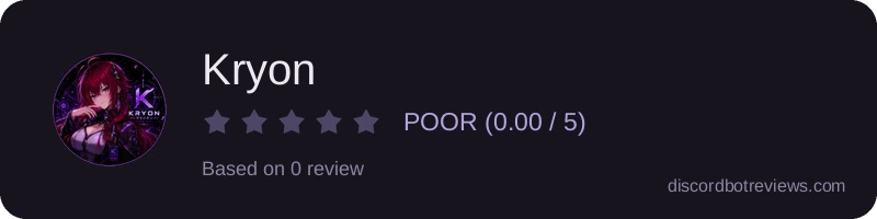 Rating widget preview for Kryon