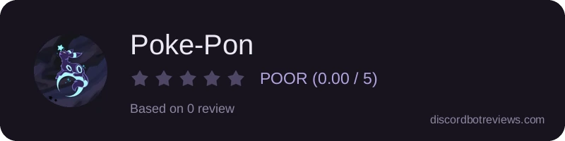 Rating widget preview for Poke-Pon