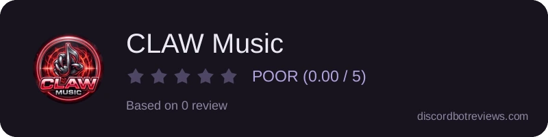 Rating widget preview for CLAW Music