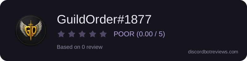 Rating banner for GuildOrder#1877