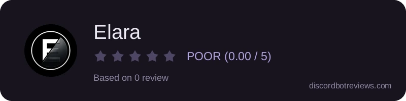 Rating widget preview for Elara